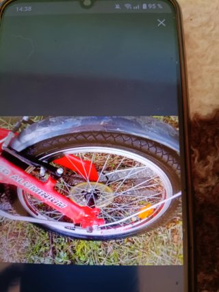 Bicicleta plegable roja