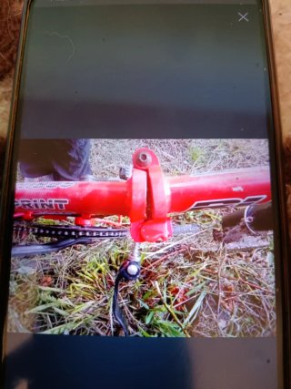 Bicicleta plegable roja