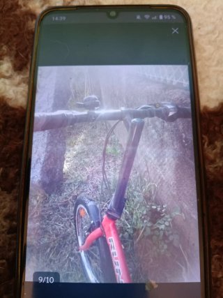 Bicicleta plegable roja