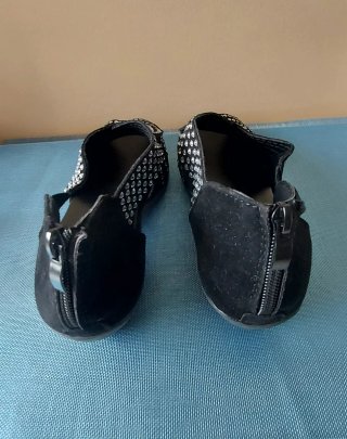 Sandalias Negras con Brillantes