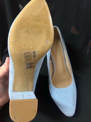 Zapatillas de tacón azul