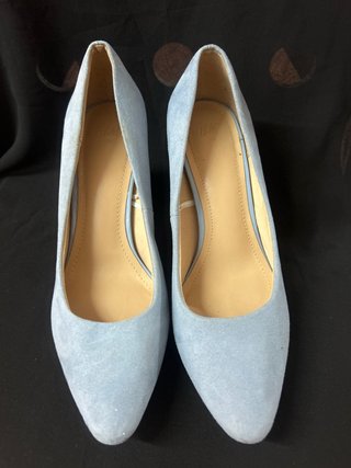 Zapatillas de tacón azul