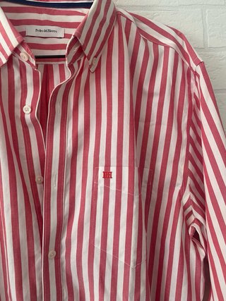 Camisa Pedro del Hierro Rayas Rojas Talla M