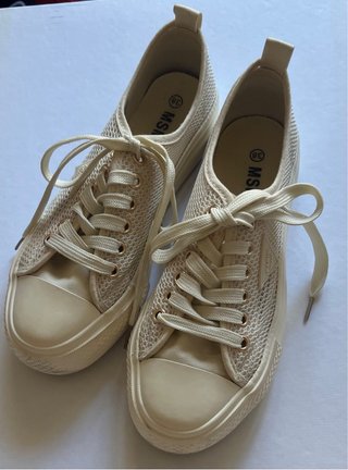 Zapatillas MSMG Beige Malla Talla 38