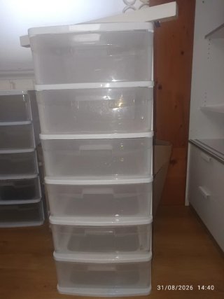 Cajonera de plástico blanca