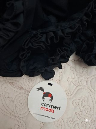 Camisa flamenca volantes negra
