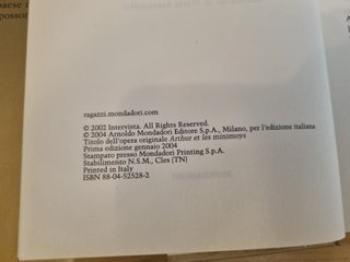 libro Arthur e il popolo dei Minimei di Luc Besson