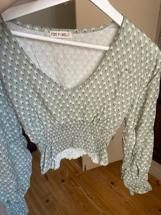 Blusa verde estampado