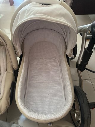 Carrito de bebé 3 piezas color beige