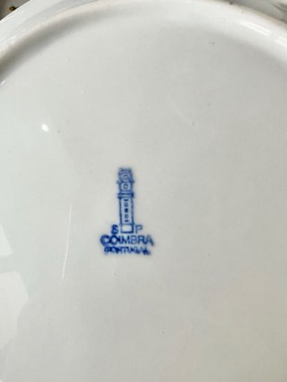 3 Platos Porcelana Vintage Coimbra Portugal