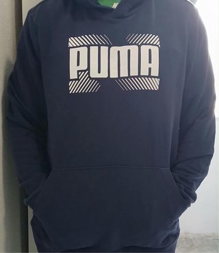 Sudadera Puma Azul con Capucha