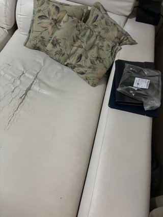 Sofá Divatto 3.10m Chaise Longue Piel Blanco