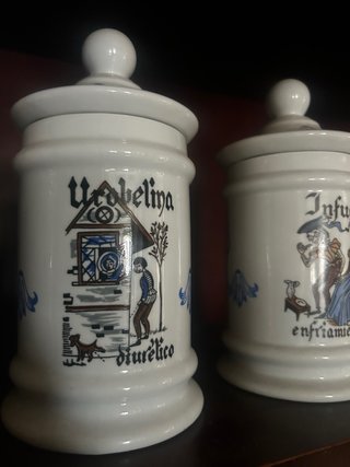 Juego 6 Tarros Farmacia Cerámica