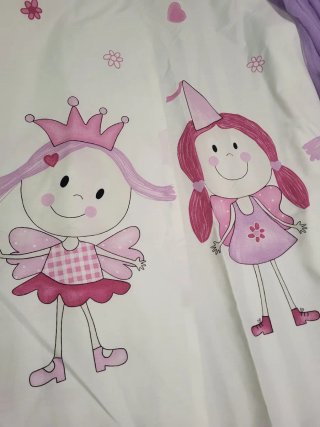 Lámpara infantil flor rosa y blanca