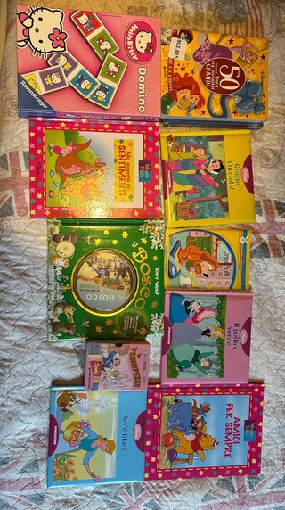 Libri bimba + gioco domino hello kitty