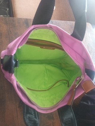Bolso BINARI rosa y marrón