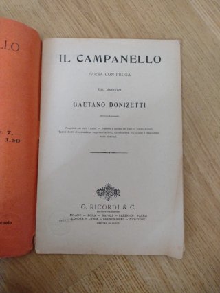 Libretto Il Campanello G. Donizetti