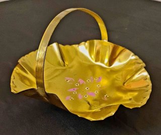 Cestino Vintage Bronzo Dipinto