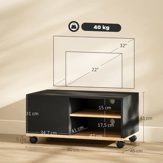 Mueble TV con ruedas