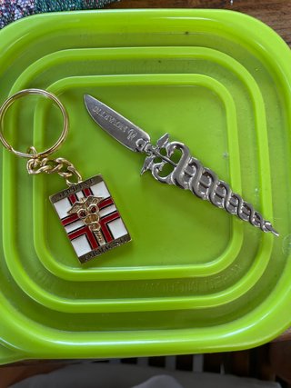 Portachiavi Caduceo Farmacia e leva fustelle