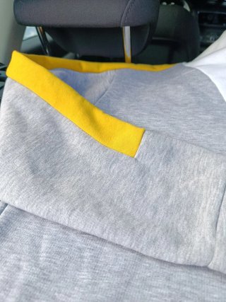 Sudadera Topshop gris, blanca y amarilla Talla S