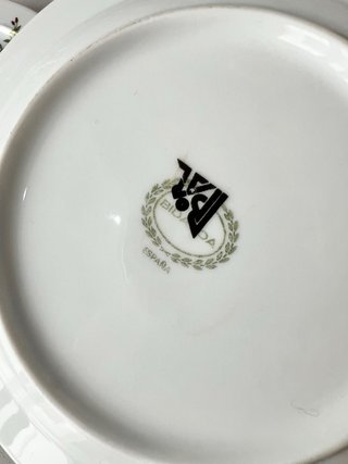 2 Platos Porcelana Bidasoa España Vintage Pájaros