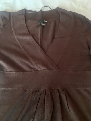 Vestido punto marrón H&M talla M