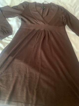 Vestido punto marrón H&M talla M