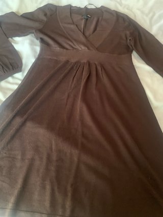 Vestido punto marrón H&M talla M