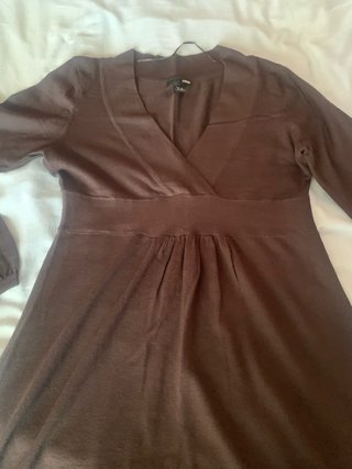 Vestido punto marrón H&M talla M