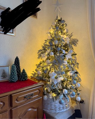 Árbol de Navidad efecto nevado