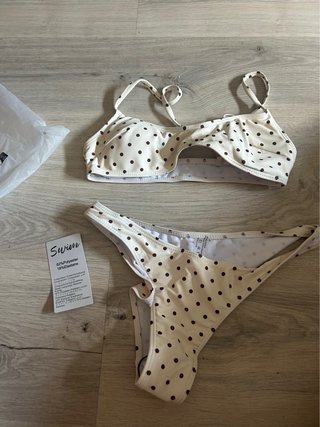 Bañador bikini lunares amarillo