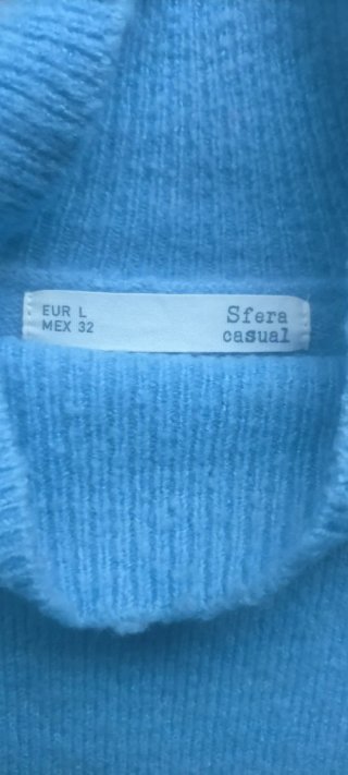 Jersey Sfera cuello alto azul celeste talla L