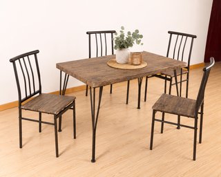 Mesa Comedor Industrial Madera y Metal