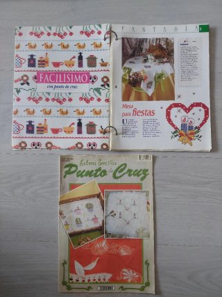 Lote 12 revistas vintage punto de cruz