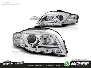 FAROS DELANTEROS LUZ DIURNA LED REAL DRL PARA AUDI A4 B7 2004-2008