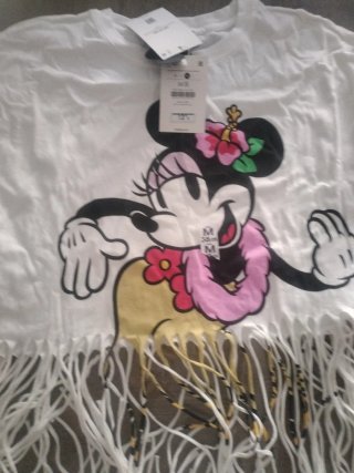 Camiseta Bershka Minnie Mouse Talla M