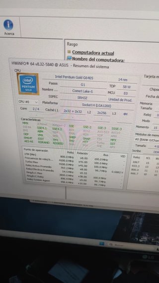 PC Sobremesa G6405 | 8GB RAM | SSD 240GB