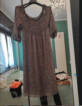 Vestito leggero arricciato taglia unica