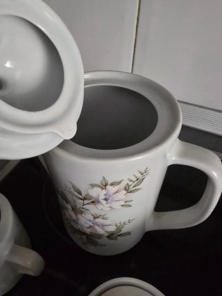 Juego de café Pozzani porcelana flores