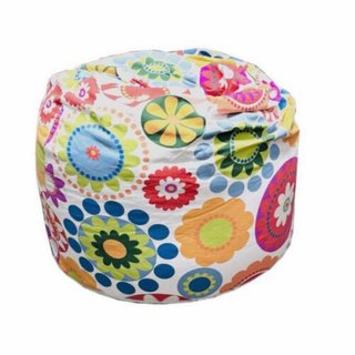 Puf infantil diseño flores