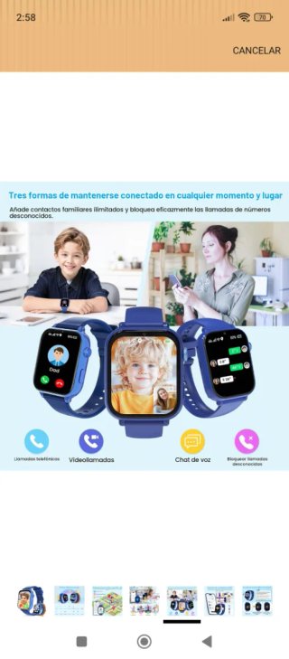 Reloj Inteligente Infantil 4G GPS