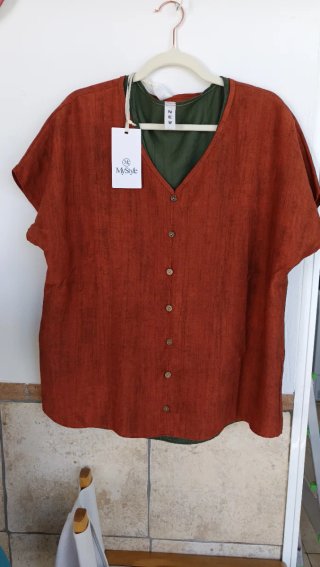 Pack de dos Blusas verde mujer talla única