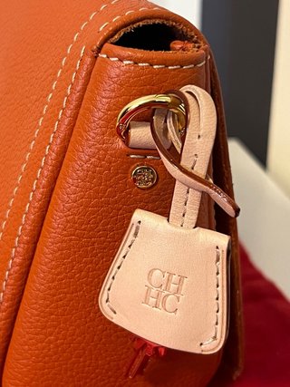 Bolso Carolina Herrera Naranja y Dorado