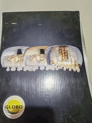 Applique Globo Oro Argento Vetro Metallo