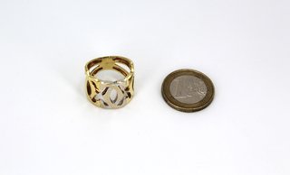 Anillo Oro 18k Combinado