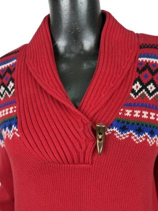 Lauren Ralph Lauren Maglione Donna M Cotone Rosso