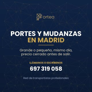 Mudanzas y portes en Madrid — mismo día