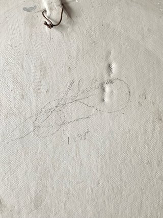 Plato Cerámica Vintage Firmado Artístico