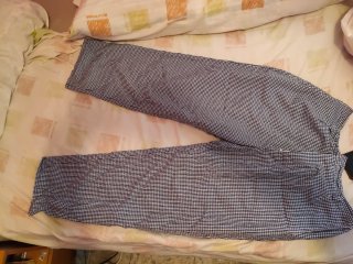 Pantalón de cocina cuadros blanco y negro